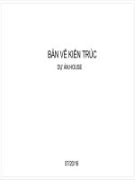 HỒ SƠ BẢN VẼ KIẾN TRÚC NHÀ PHỐ LÀM BẰNG REVIT
