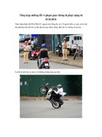 Tổng hợp những lỗi vi phạm giao thông bị phạt nặng từ 01/8/2016