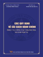 Ebook các quy định về cải cách hành chính phục vụ công tác thanh tra ngành nội vụ phần 1