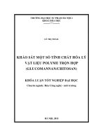 Khảo sát một số tính chất hóa lý vật liệu polyme trộn hợp (glucomannan chitosan) 