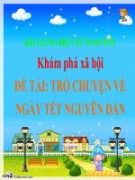 Bài giảng điện tử mầm non lớp Chồi đề tài KPXH: Trò chuyện về ngày tết nguyên đán