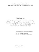 Tiểu luận giáo dục công dân: Vận dụng phương pháp dạy học bằng tình huống nhằm Giáo dục pháp luật cho học sinh phổ thông trong dạy học môn Giáo dục công dân ở bậc THCS