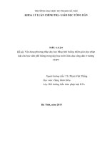 TIỂU LUẬN GIÁO DỤC CÔNG DÂN: học sinh phổ thông trong dạy học môn Giáo dục công dân ở trường THPT