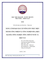 ĐẢNG LÃNH ĐẠO GIAI CẤP NÔNG DÂN THỰC HIỆN THÀNH CÔNG NHIỆM VỤ CÔNG NGHIỆP HÓA