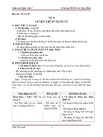 Giáo án ngữ văn 7  tuần 17