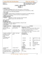 Giáo án tiếng anh 7 thí điểm (tuần 6 - 10)