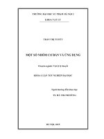 khóa luận vật lý lý thuyết một số nhóm cơ bản và ứng dụng 