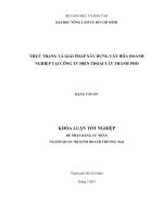 de tai thuc trang va giai phap xay dung van hoa doanh nghiep tai cong ty dien thoai tay thanh pho