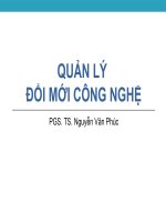 Bài giảng quản lý đổi mới công nghệ chương 9   PGS TS  nguyễn văn phúc