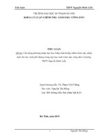 Tiểu luận giáo dục công dân: Vận dụng phương pháp dạy học bằng tình huống nhằm Giáo dục pháp luật cho học sinh phổ thông trong dạy học môn Giáo dục công dân ở trường THPT Nguyễn Đình Liễn