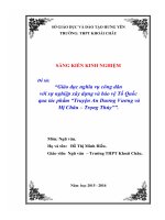 skkn giáo dục nghĩa vụ công dân với sự nghiệp xây dựng và bảo vệ tổ quốc qua tác phẩm “truyện an dương vương và mị châu  trọng thủy” 