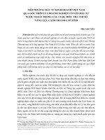 MÔI TRƯỜNG ĐẦU TƯ KINH DOANH VIỆT NAM QUA GÓC NHÌN CỦA DOANH NGHIỆP CÓ VỐN ĐẦU TƯ NƯỚC NGOÀI TRONG CÁC CUỘC ĐIỀU TRA CHỈ SỐ NĂNG LỰC CẠNH TRANH CẤP TỈNH