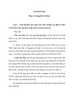 Đề cương Ôn Tập Môn: Tư Tưởng Hồ Chí Minh