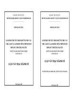 Giải pháp chủ yếu nhằm đáp ứng nhu cầu việc làm của lao động nông thôn huyện đồng hỷ tỉnh thái nguyên