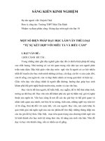 skkn một số biện pháp dạy học làm văn tự sự kết hợp miêu tả và biểu cảm ở lớp6,8,10 