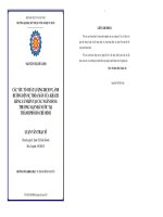 Các yếu tố chất lượng dịch vụ ảnh hưởng đến sự thỏa mãn của khách hàng cá nhân tại các ngân hàng thương mại nhà nước tại thành phố Hồ Chí Minh