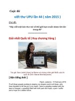 Cuộc thi viết thư UPU lần 44 ( năm 2015 )