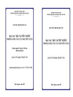 ĐẶC SẮC THỂ TÀI YÊU NGÔN TRONG SÁNG TÁC CỦA NGUYỄN TUÂN