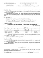 Đề thi khảo sát chất lượng đầu năm môn Địa lý lớp 11 trường THPT Hàn Thuyên, Bắc Ninh năm học 2015 - 2016