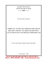 ThS31 128 nghiên cứu, tổ chức quá trình DH một số kiến thức chương “các định luật bảo toàn” (vật lí lớp 10   nâng cao) theo quan điểm kiến tạo 