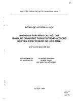 Những giải pháp nâng cao hiệu quả ứng dụng công nghệ thông tin trong hệ thống học viện chính trị quốc gia HCM 