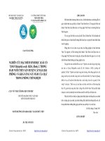 Luận văn Thạc sĩ Khoa học sinh học Nghiên cứu đặc điểm sinh học loài cỏ xoan Halophila ovalis (R. Br.) Hook.f. trong đầm nuôi thủy sản huyện Cát Hải (Hải Phòng) và khả năng nảy mầm của hạt trong phòng thí nghiệm