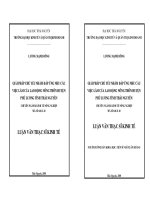 GIẢI PHÁP CHỦ YẾU NHẰM ĐÁP ỨNG NHU CẦU VIỆC LÀM CỦA LAO ĐỘNG NÔNG THÔN HUYỆN PHÚ LƯƠNG TỈNH THÁI NGUYÊN