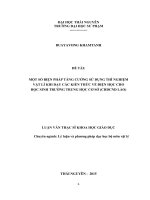 (Luận văn thạc sĩ vật lý) Phương pháp tăng cường sử dụng thí nghiệm vật lý khi dạy các kiến thức về điện học