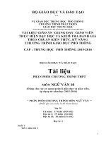 Giáo án ngữ văn 10 chuẩn kiến thức năm 20162017