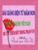 Bài giảng điện tử mầm non lớp Lá đề tài PTNT – Thêm bớt trong phạm vi 8