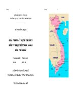 Giải pháp đẩy mạnh thu hút đầu tư trực tiếp nước ngoài vào Phú Quốc