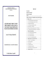 Giải pháp hoàn thiện và phát triển nghiệp vụ bảo lãnh tại Ngân hàng Ngoại thương chi nhánh TP