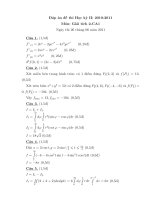 đáp án đề ca 1 giải tích 2