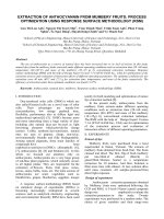 EXTRACTION OF ANTHOCYANNIN FROM MUMBERY FRUITS: PROCESS OPTIMIZATION USING RESPONSE SURFACE METHODOLOGY (RSM)
