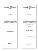 Giải pháp huy động và sử dụng nguồn vốn tín dụng nhằm phát triển Kinh tế nông nghiệp nông thôn tại huyện Phổ Yên tỉnh Thái Nguyên