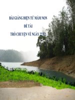 Bài giảng điện tử mầm non lớp Lá đề tài Trò chuyện về ngày 2212