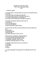 TỔNG HỢP CÁC ĐỀ THI HẾT HỌC PHẦN MÔN: Lịch sử Văn minh Thế giới