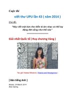 Cuộc thi viết thư UPU lần 43 ( năm 2014 )