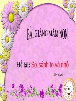 Bài giảng điện tử mầm non lớp Mầm đề tài So sánh to và nhỏ