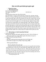 Báo cáo kết quả đánh giá ngôn ngữ