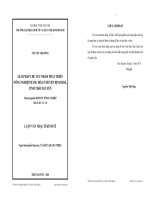 Giải pháp chủ yếu nhằm phát triển nông nghiệp hàng hóa ở huyện Định Hóa tỉnh Thái Nguyên