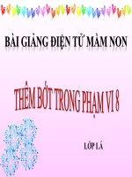 Bài giảng điện tử mầm non lớp Lá đề tài PTNT – Thêm bớt trong phạm vi 8