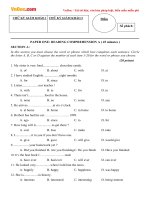 Đề thi Tiếng Anh lớp 6 nâng cao