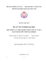 ĐIỀU KHIỂN CÁC THIẾT BỊ ĐIỆN TRONG NHÀ TỪ XA QUA BLUETOOTH TRÊN THIẾT BỊ ANDROID