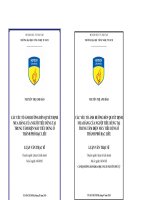 Các yếu tố ảnh hưởng đến quyết định mua hàng của người tiêu dùng tại trung tâm điện máy tiêu dùng ở thành phố Bạc Liêu