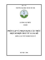 Phân lập và nhận dạng cấu trúc một số hợp chất từ lá sa kê 