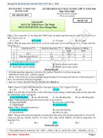 Bài giải chi tiết đề thi thử tỉnh Quảng Nam lần 1 - 2016