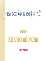 Bài giảng điện tử mầm non lớp Mầm đề tài Bài thơ kể cho bé nghe