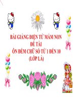 Bài giảng điện tử mầm non lớp Lá đề tài Ôn đếm chữ số từ 1 đến 10