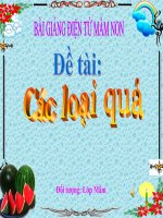 Bài giảng điện tử mầm non lớp Mầm đề tài Các loại quả